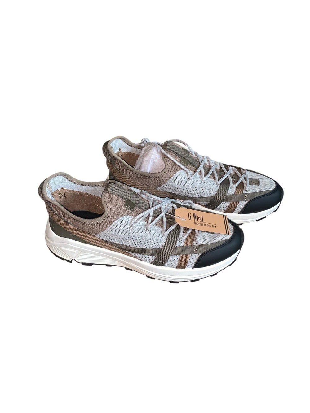 G West Olive Green Trail Running Shoes Memory Foam Sneakers Men's Size 10